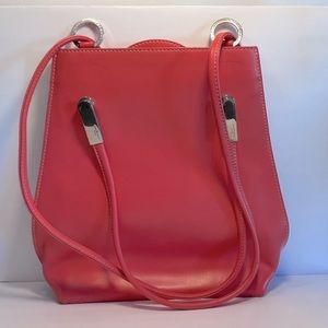 Frederic T leather convertible bag pink/peach